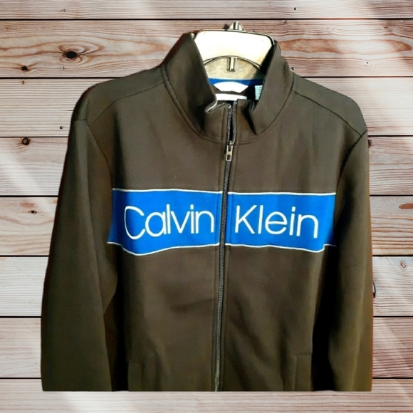 Calvin klein black and blue zip up size large - Picture 1 of 8
